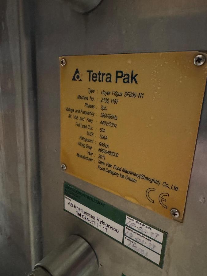 Used Tetra Pak Hoyer Frigus SF600-N1