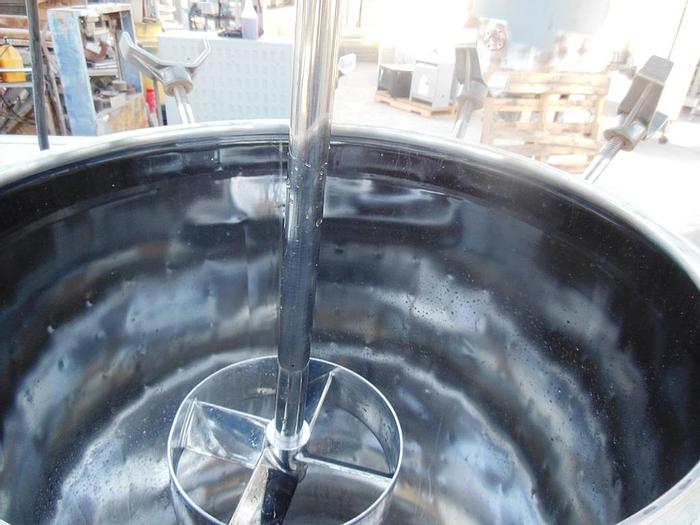 Used Tank, 66 Gallon, 316L Stainless Steel,  Agitated, Jacketed, 50 PSI, DCI, #L742357