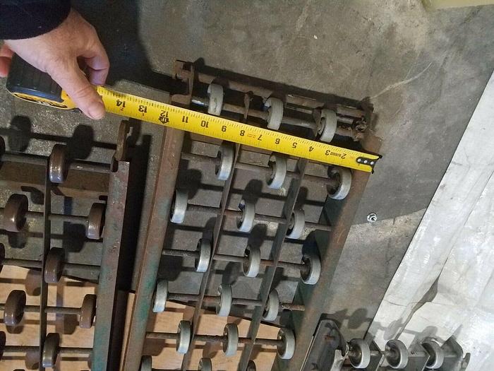 Used 60 FT Gravity Roller Conveyor Tracking One Lot One Price 6 Straight & 2 Curved