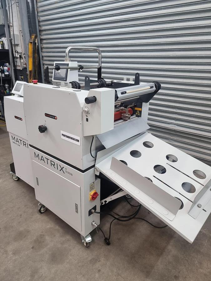 Used matrix 530 s Laminater foil Automatic omni feeder , top of the range
