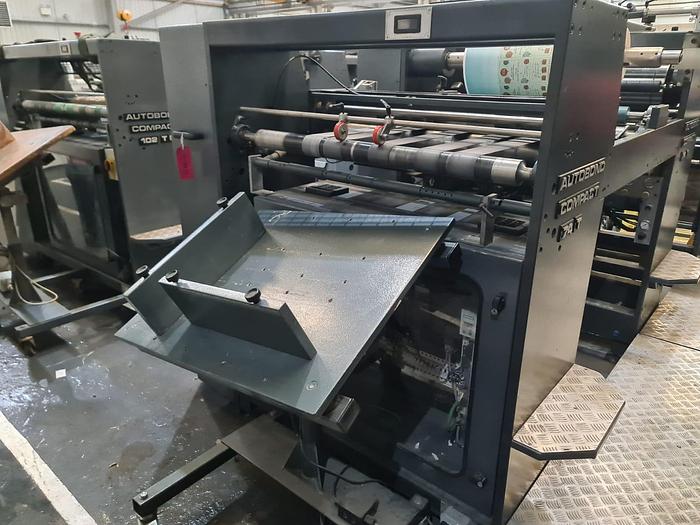 Used 2003 AUTOBOND COMPACT 74T  Thermal Laminator, Sheet Size: 52 x 74cm, Single Sided, Heidelberg Deep Pile Stream Feeder, Heat Exchanger, Auto Sheeter, Jogger Delivery