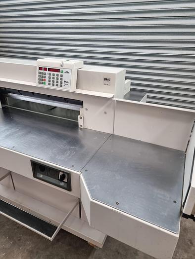 Used Ideal 7228 Paper guillotine for digital printing with light guards
