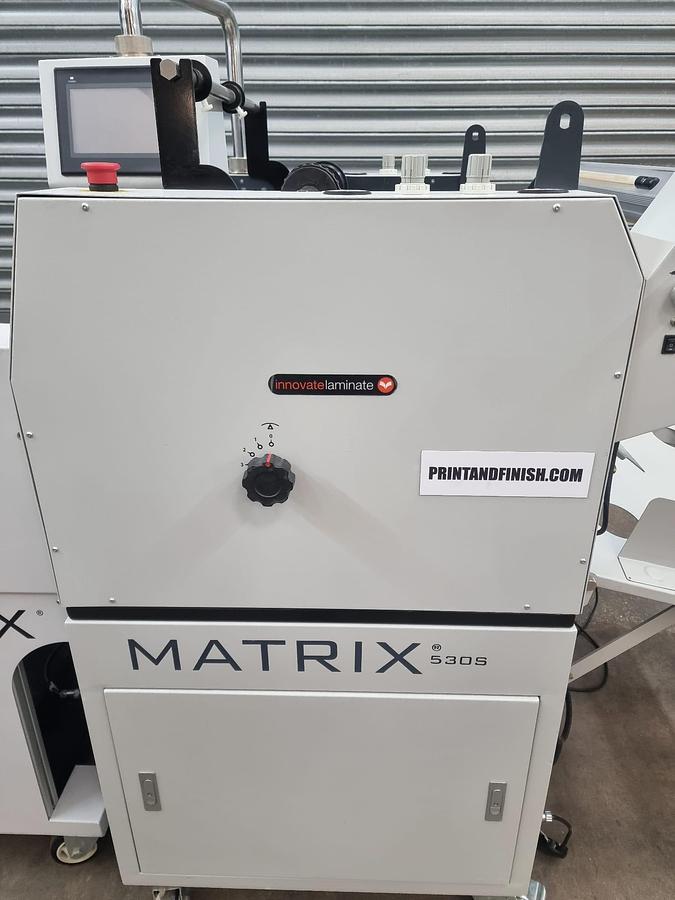Used matrix 530 s Laminater foil Automatic omni feeder , top of the range