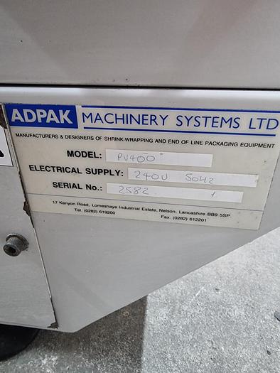 Used Adpak heat tunnel