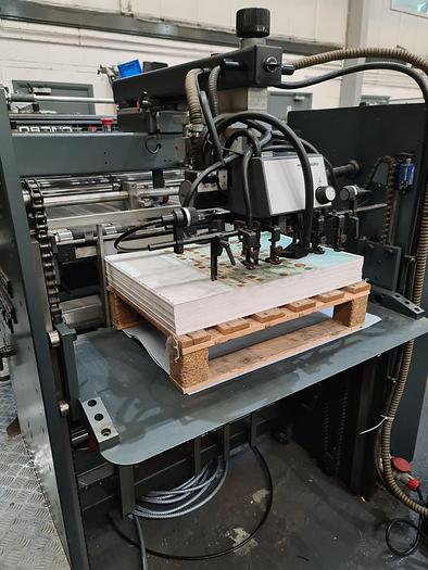 Used 2003 AUTOBOND COMPACT 74T  Thermal Laminator, Sheet Size: 52 x 74cm, Single Sided, Heidelberg Deep Pile Stream Feeder, Heat Exchanger, Auto Sheeter, Jogger Delivery