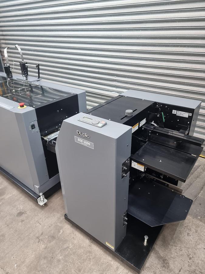 Used Duplo 5000 Digital booklet making system, Fold Stitch Trim Sheet Feeder