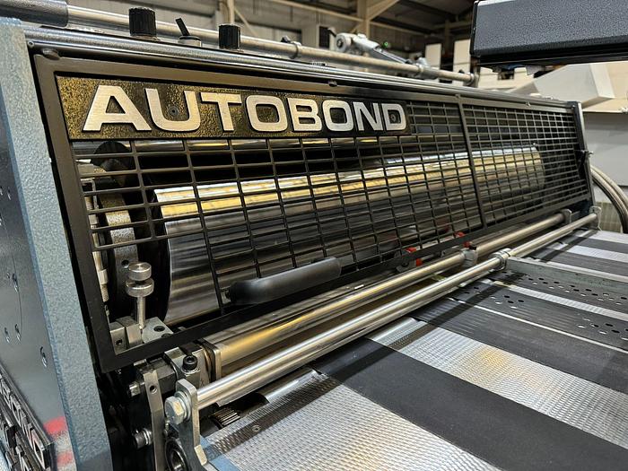 Used autobond Mini 105ths Laminator with Heidelberg Feeder