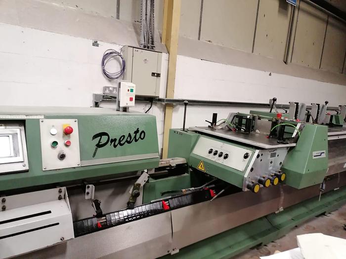 Used 2005 MULLER MARTINI PRESTO 6 Station Chain, 6 x 1555 Feeders, 1 x Cover Feeder, Presto Stitching Unit, 1522 Trimmer, Shingle Belt Delivery
