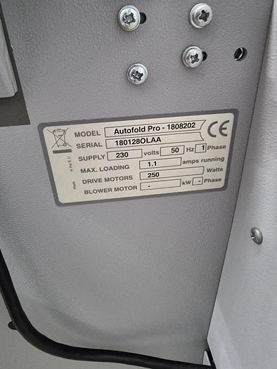 Used Morgana AutoFold Pro 50 linked ready for autocreaser