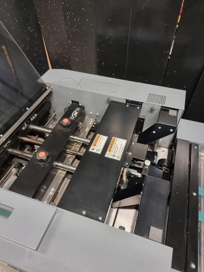 Used Duplo 5000 sheet feeder , fold , stitch , trim crease booklet maker