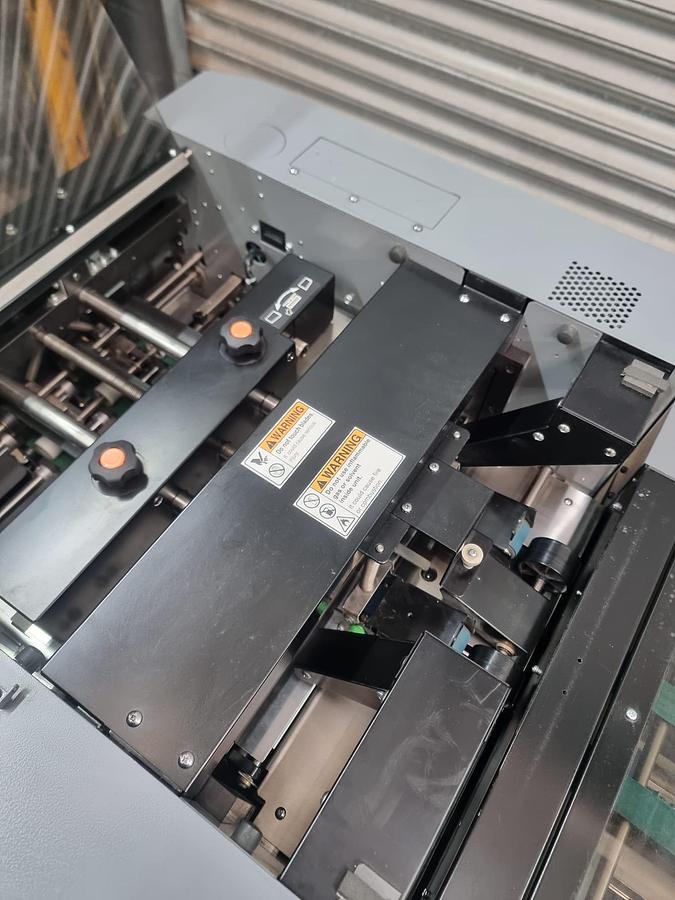 Used Duplo 5000 Digital booklet making system, Fold Stitch Trim Sheet Feeder