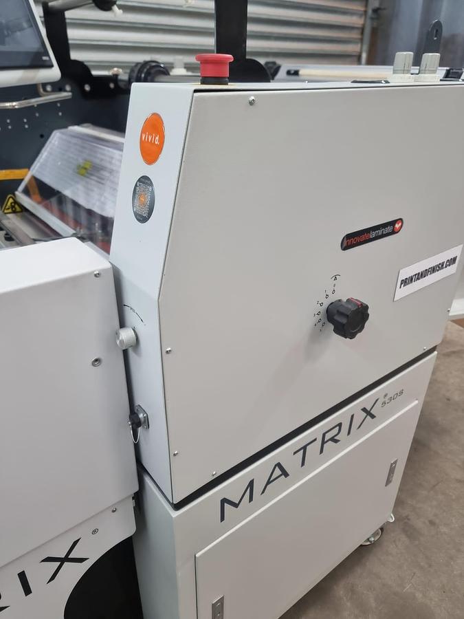 Used matrix 530 s Laminater foil Automatic omni feeder , top of the range
