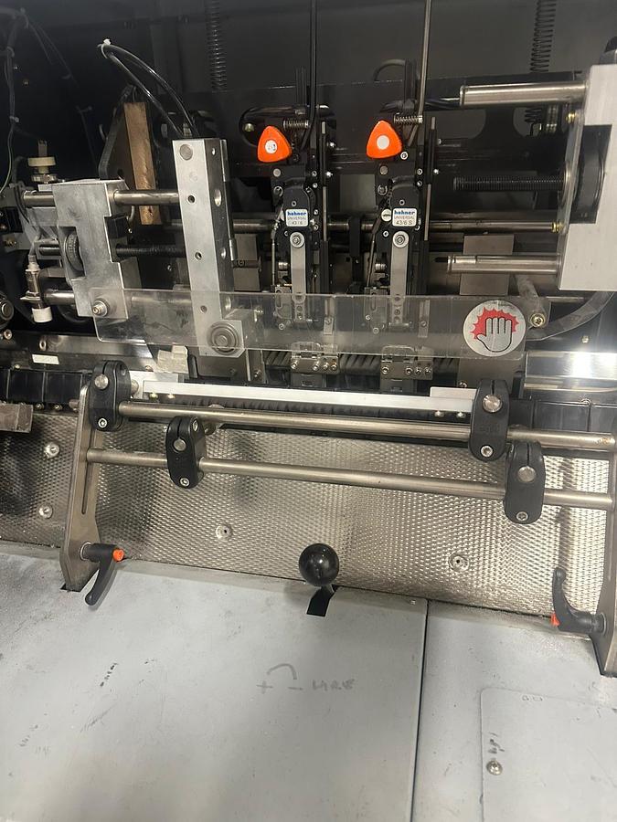 Used Horizon Stitchliner Bookletmaker 24 Station Collator , Fold , Stitch, Three knife trim