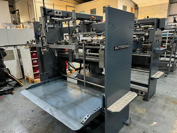 Used autobond Mini 105ths Laminator with Heidelberg Feeder