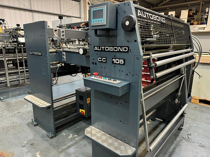 Used autobond Mini 105ths Laminator with Heidelberg Feeder