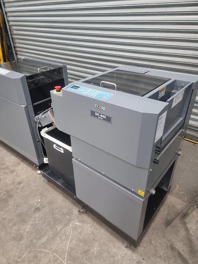 Used Duplo system 350 Crease Digital feeder, Fold, Stitch , Trim