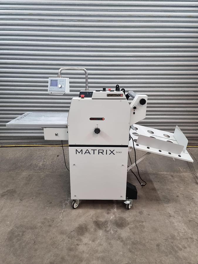 Used matrix 530 pneumatic laminator with foil