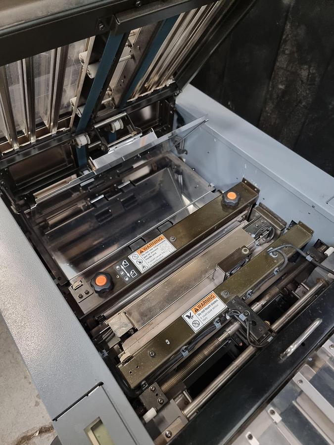 Used Duplo 5000 sheet feeder , fold , stitch , trim crease booklet maker