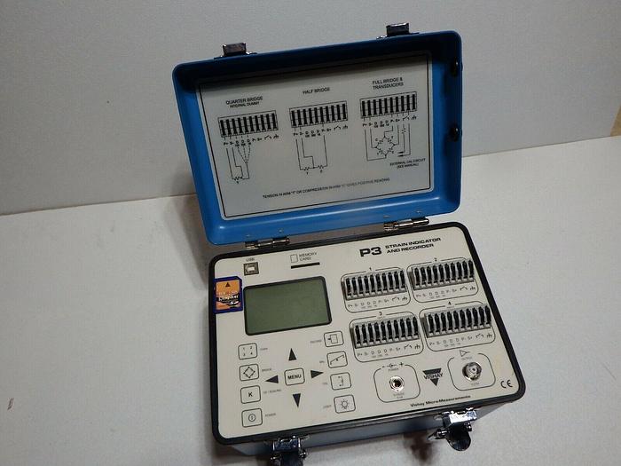 Used VISHAY Instruments P3 portable Strain Gauge Indicator Recorder MM120-001469 (H1)