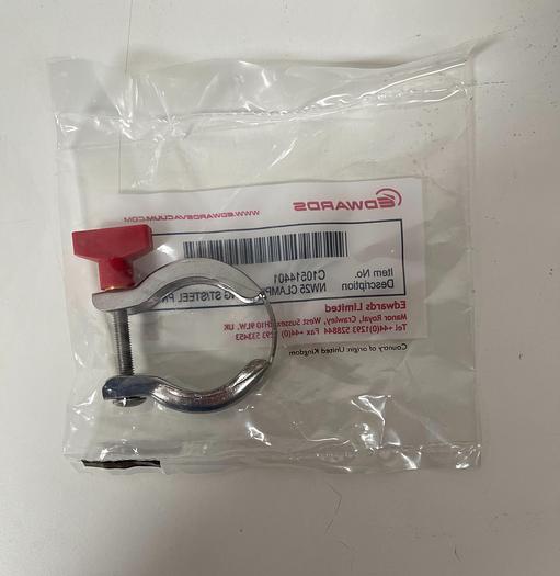 Lot of 2- Edwards C10514401 NW25 Stainless Steel Clamping Ring