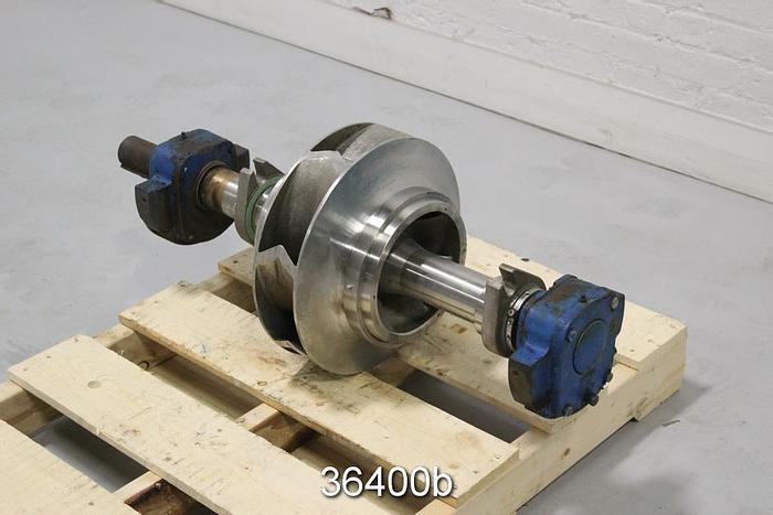 Used Goulds 3410 Split Case Pump Rotating Assembly, 10x12x14, 7 Vane, 14.5" Impeller #36400