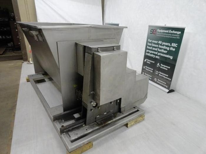 Used APV Dual Screw Load Hopper, dual 12" augers and anti-bridge agitator