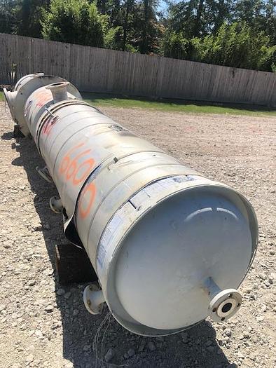 Used Used Melter approximately 738 sq ft vertical 316L stainless steel shell and tube heat exchanger