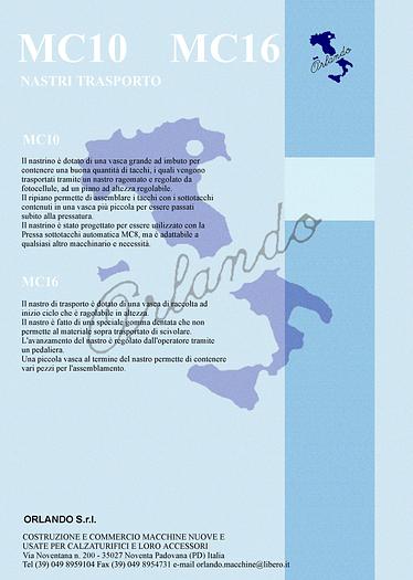 MC16 NASTRO TRASPORTO CONVEYOR BELT