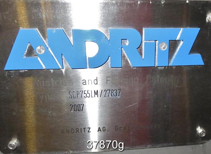 Used Andritz SCP755LM Dewatering Screw Press #37870
