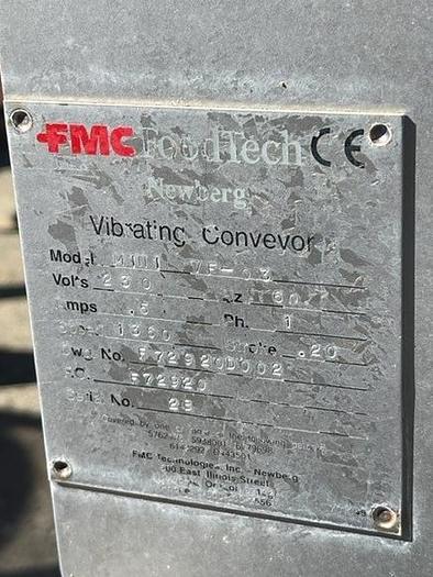 Used Stainless Steel Hopper with FMC Vibratory Output Conveyor