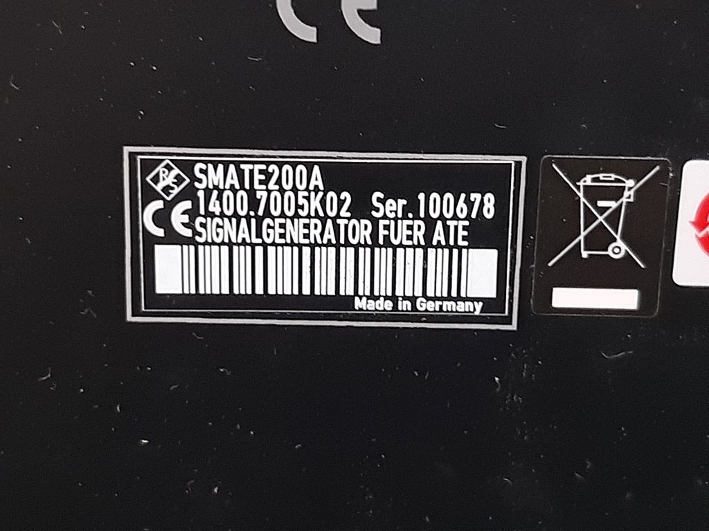 Used Credence ASL3K R&S®SMATE200A vector signal generator