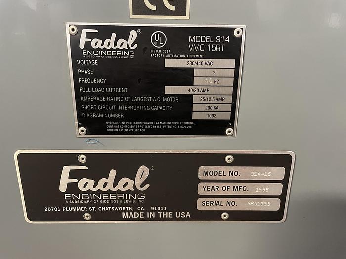 Gebruikt 1998 Fadal VMC-15XT