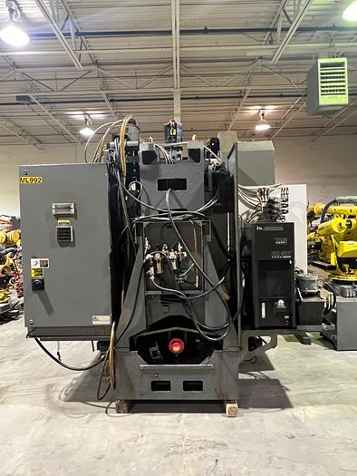 Used SAMSUNG MCV 50 VERTICAL MACHINING CENTER (X/Y/Z): 35.43" X 19.69" X 20.08" FANUC OiMD STK #104859