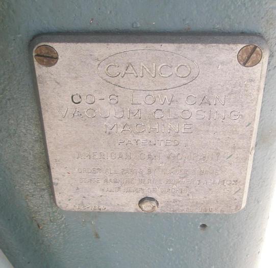 Used Can Closer, Canco, Mdl 006, 307 Dia, Vacuum, #Z155400