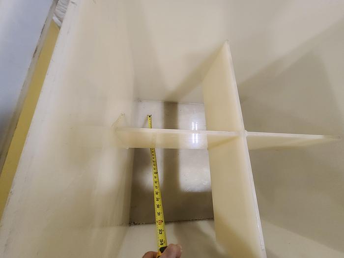 Used Polypro Tank Counter Flow Rinse side and bottom support 70" x 28" x 29" Removable Partition - LARRY PLEASE CHECK DEMENTIONS