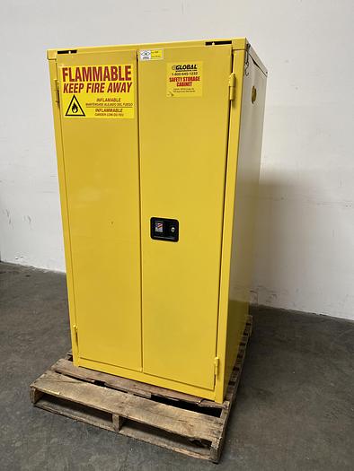 Used JustRite BS60 60 Gallon Flammable Cabinet 65"x 34"x 34" Manual Close