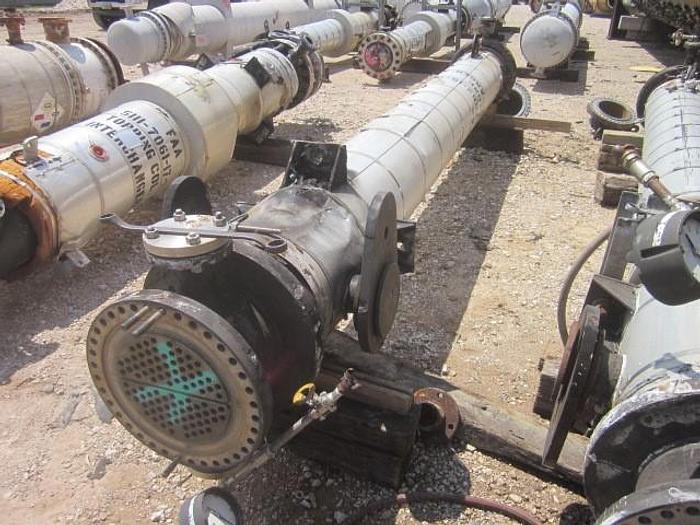 Used Used Southern Heat Exchanger approximately 300 sq ft 304L vertical shell and tube heat exchanger.