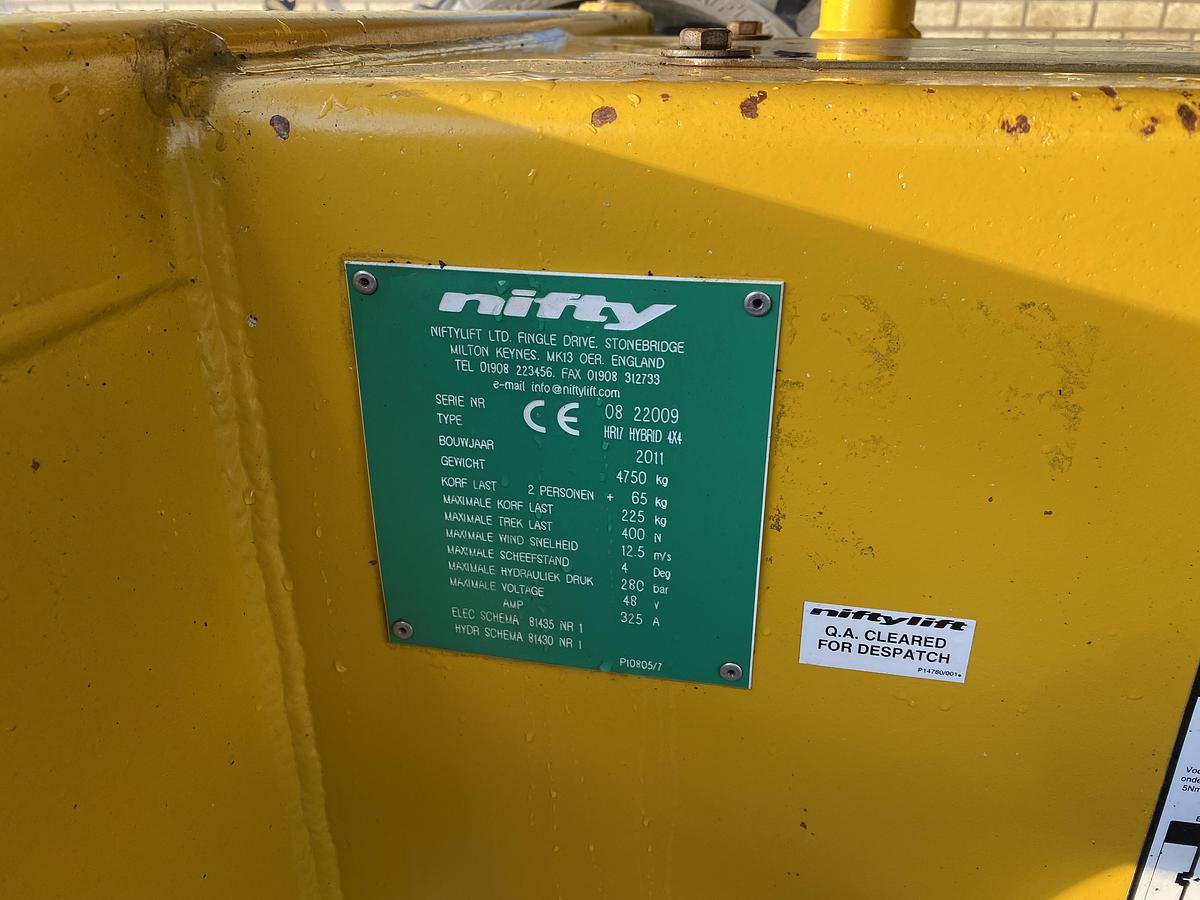 Gebruikt 2011 Niftylift HR17 Hybrid 4x4, Hoogwerker
