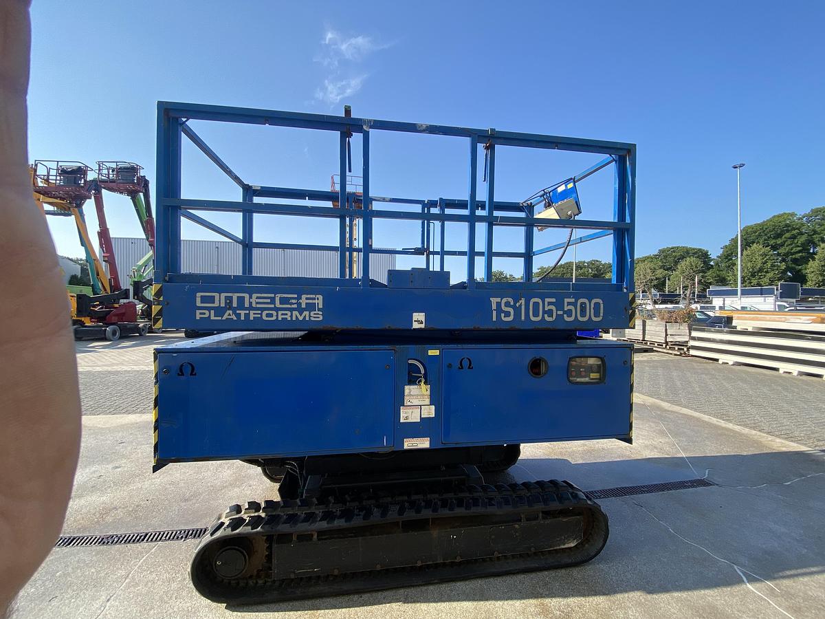 Gebruikt 2008 Omega Platforms TS105-500, Rups schaarhoogwerker