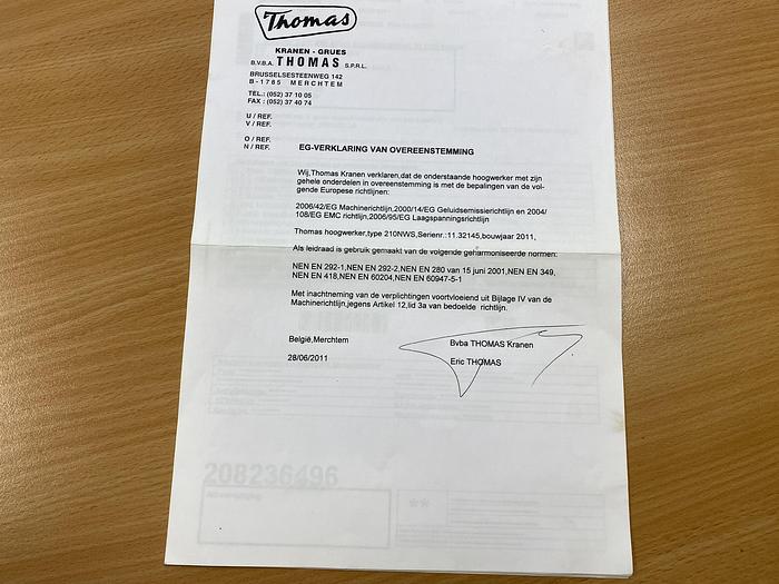 Gebruikt Thomas 210 NWS, Aanhanger Hoogwerker, 21 meter