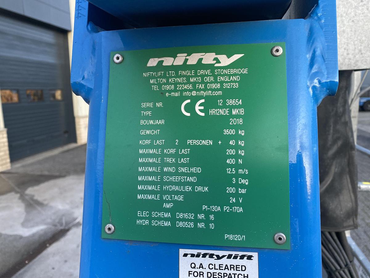 Gebruikt 2018 Niftylift HR12NDE, Hoogwerker, 12 meter
