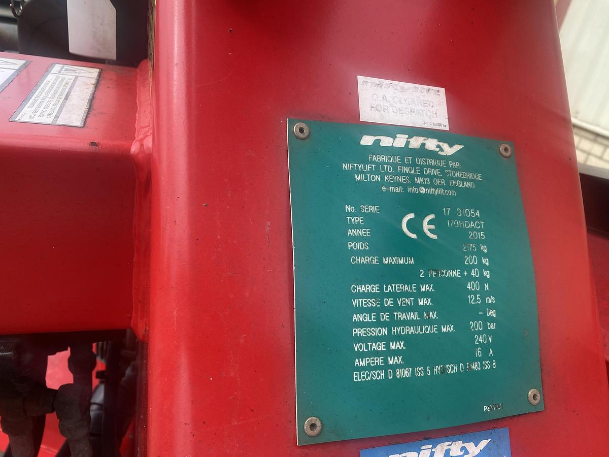 Gebruikt 2015 Niftylift 170 HDACT, Aanhanger hoogwerker, 17 meter