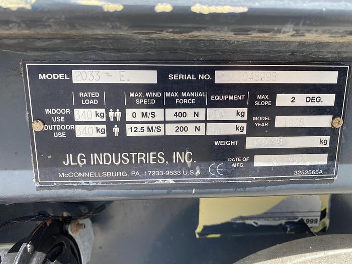 Gebruikt 1998 JLG 2033-E, Schaar hoogwerker, 8 meter