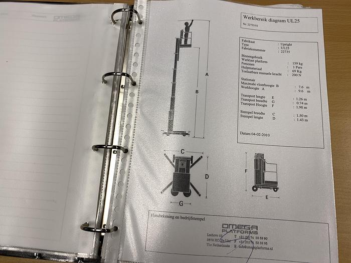 Gebruikt 2004 UpRight UL25 D/C, eenpersoons hoogwerker, 10 meter