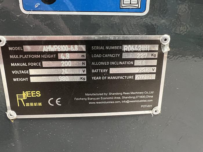 Gebruikt 2022 Rees AMWP6100-6.8, hoogwerker, personenlift, 6,8 meter