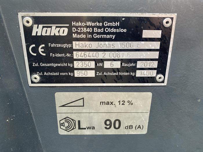 Gebruikt Hako Jonas 1500 E