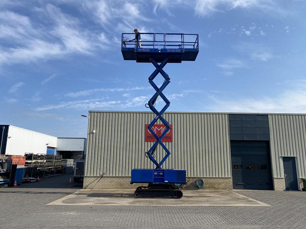 Gebruikt 2008 Omega Platforms TS105-500, Rups schaarhoogwerker