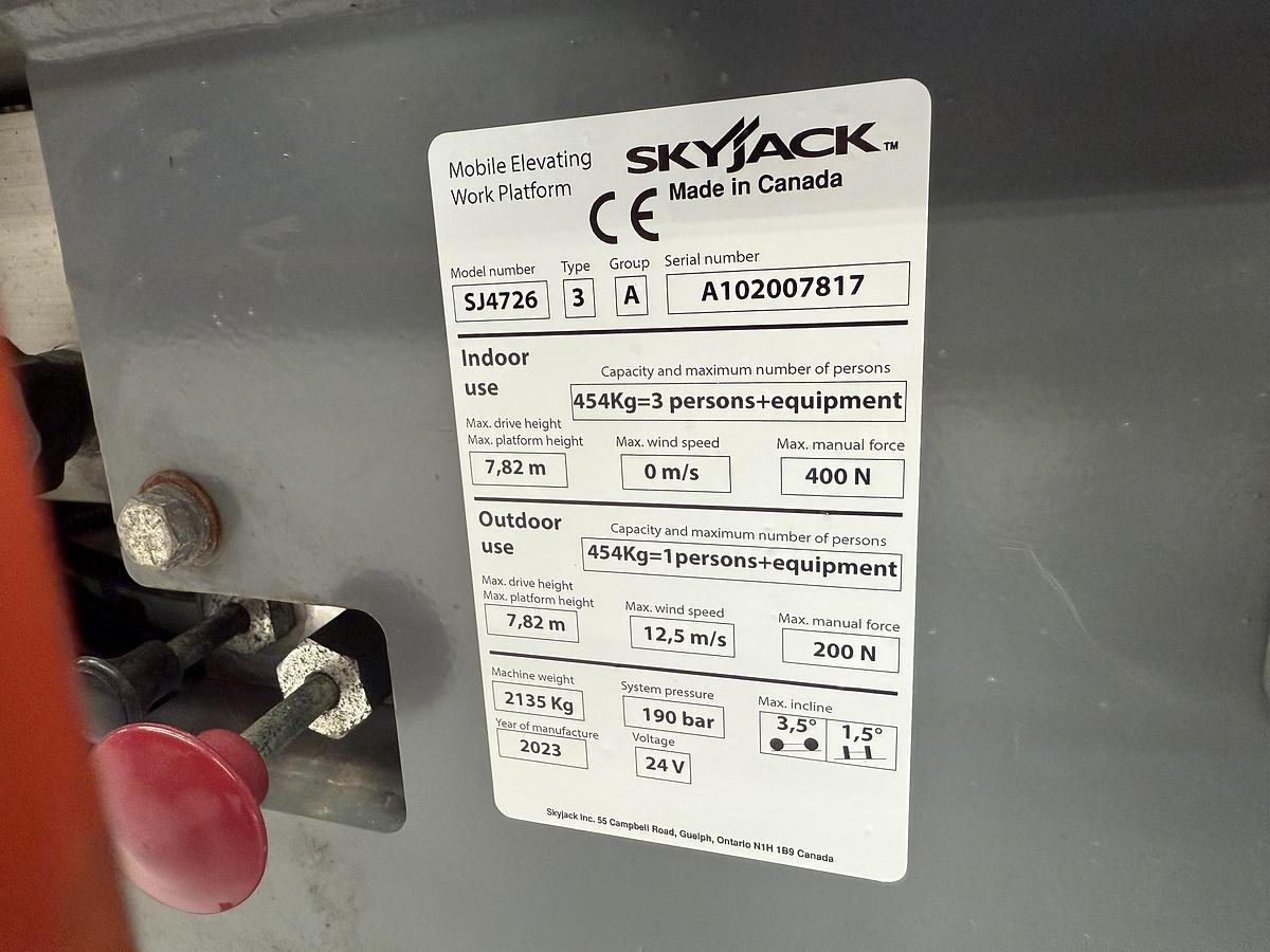 Gebruikt 2023 Skyjack SJII 4726, Schaar hoogwerker, 10 meter