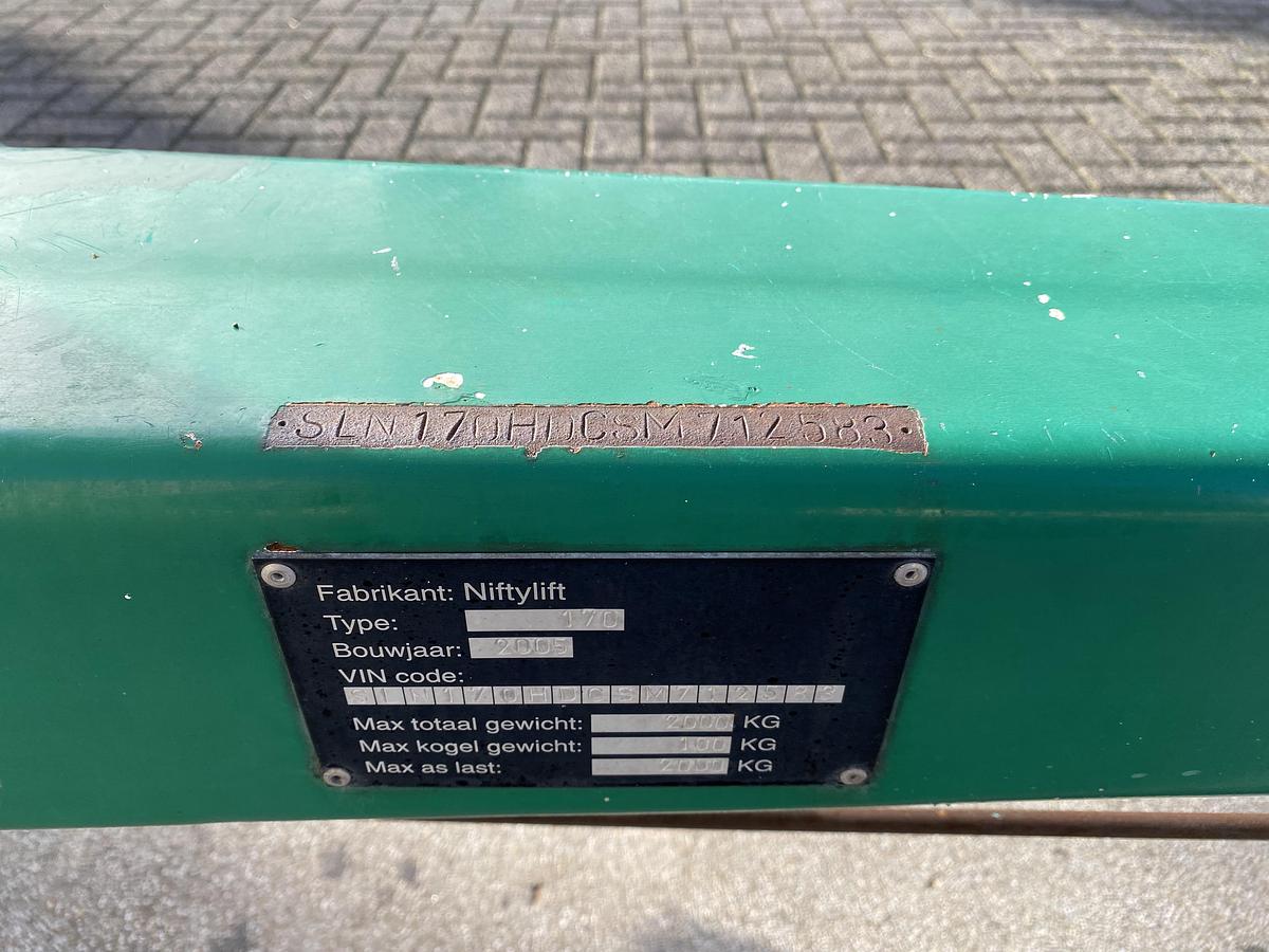 Gebruikt 2005 Niftylift 170 HE, Aanhanger hoogwerker, 17 meter