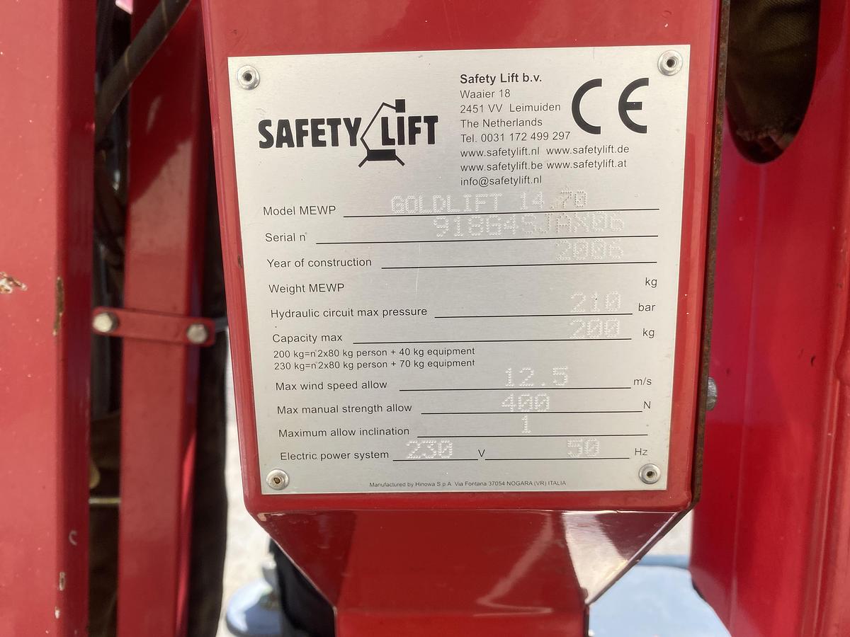 Gebruikt 2006 Hinowa Goldlift 14.70, Spin hoogwerker